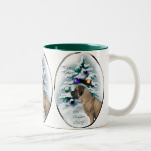 Tasse 2 Couleurs Vieux cadeaux anglais de Noël de mastiff