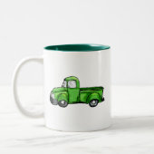 Tasse 2 Couleurs Vieux camion pick-up vert (Gauche)