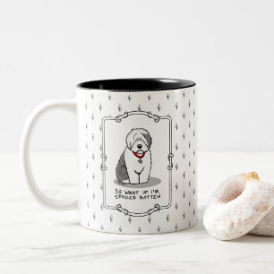 Tasse 2 Couleurs Vieux chien de mouton anglais (Grey 1)
