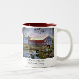 Tasse 2 Couleurs "Vieux moulin vert de famille "