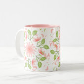 Tasse 2 Couleurs Vigne rose (Devant gauche)