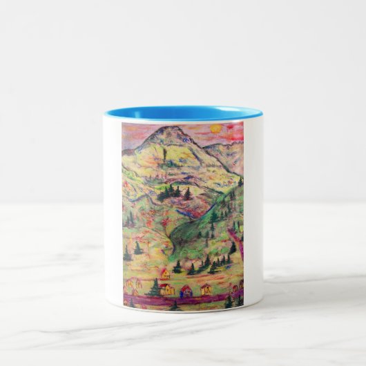 Tasse 2 Couleurs village de colorado (Centre)