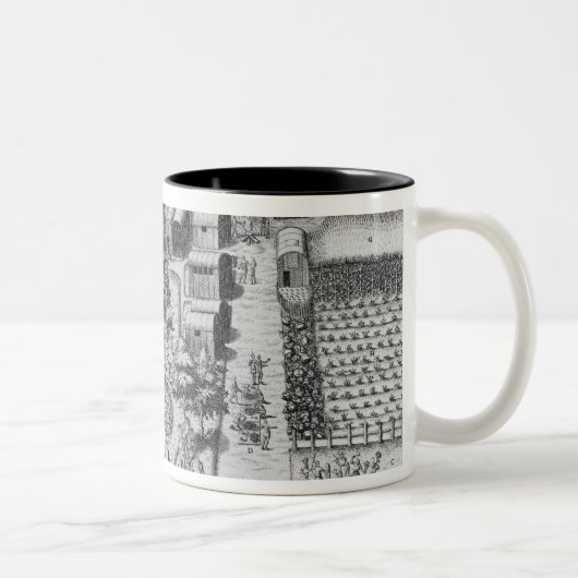 Tasse 2 Couleurs Village indien de Secoton (Droit)