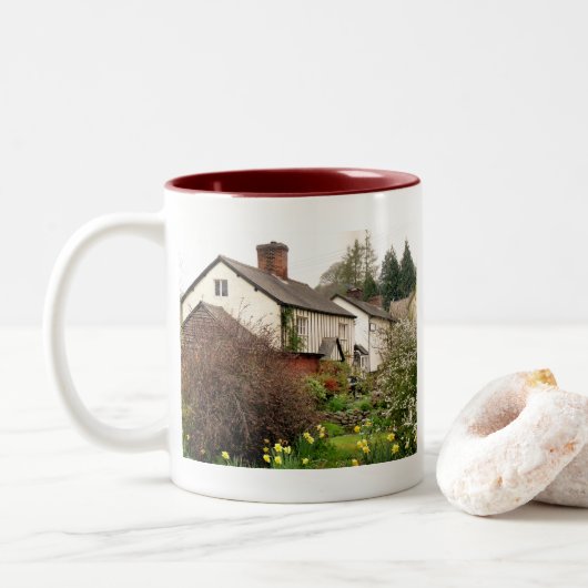 TASSE 2 COULEURS VILLAGES DE WALES (Avec donut)