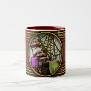 Tasse 2 Couleurs Ville - Chicago, IL - La première grande roue 1893