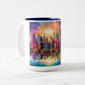 Tasse 2 Couleurs Ville de Detroit (Devant gauche)