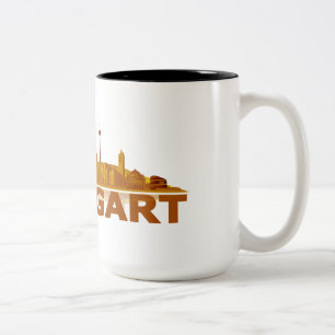 Tasse 2 Couleurs Ville de Stuttgart Skyline - tasses/tasses/cruches