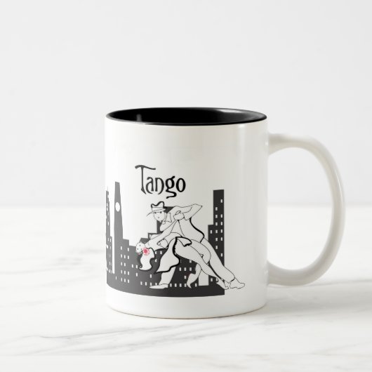 Tasse 2 Couleurs Ville de tango (Droit)