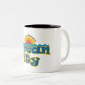 Tasse 2 Couleurs Ville NJ d'océan (Devant droit)