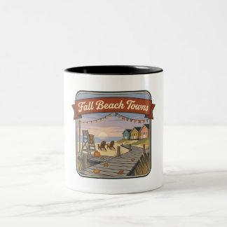 Tasse 2 Couleurs Villes de Plage d'Automne