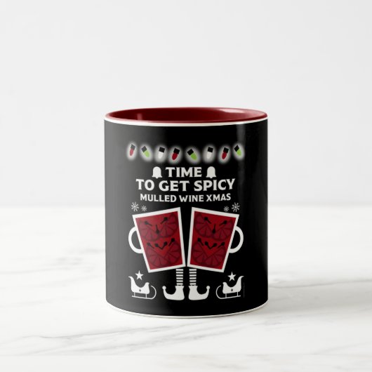 Tasse 2 Couleurs Vin rouge de Noël (Centre)