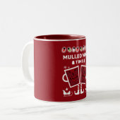 Tasse 2 Couleurs Vin rouge de Noël (Devant gauche)