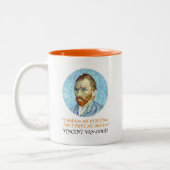 Tasse 2 Couleurs Vincent Van Gogh Portrait avec citation (Gauche)