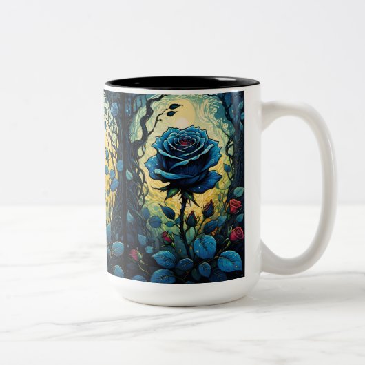 Tasse 2 Couleurs Vins Roses bleus (Droit)