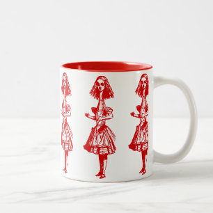 Tasse 2 Couleurs Vintage Alice étirée au pays des merveilles