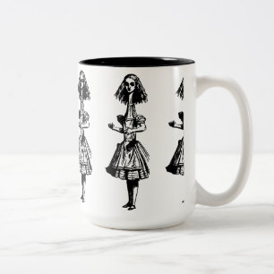 Tasse 2 Couleurs Vintage Alice étirée au pays des merveilles