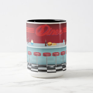 Tasse 2 Couleurs Vintage All American Diner