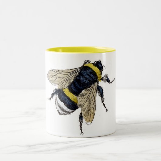 Tasse 2 Couleurs Vintage Bumble Bee (Centre)