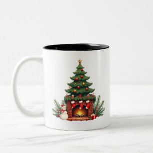 Tasse 2 Couleurs Vintage Christmas Cheval