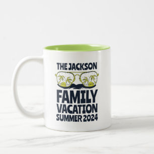 Tasse 2 Couleurs Vintage Famille Vacances Plage Vacances Personnali
