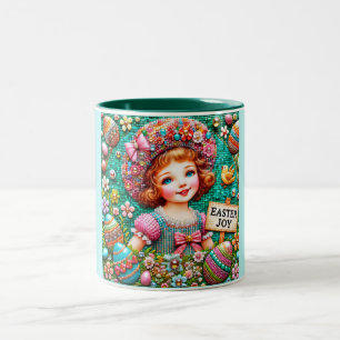 Tasse 2 Couleurs VINTAGE FILLE~ Très douce