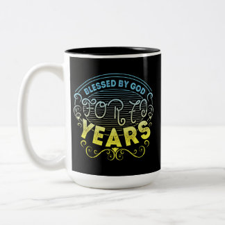 Tasse 2 Couleurs vintage Funny 70 ans dire citation