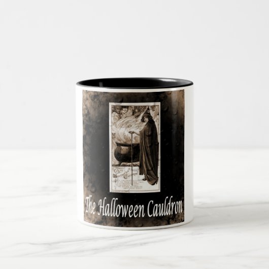 Tasse 2 Couleurs Vintage Halloween Cauldron (Centre)
