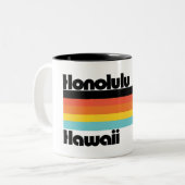 Tasse 2 Couleurs Vintage Honolulu Hawaii (Devant gauche)