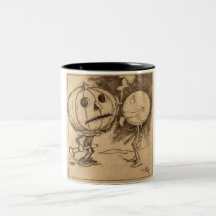 Tasse 2 Couleurs Vintage Jack o'Lanterns parlant