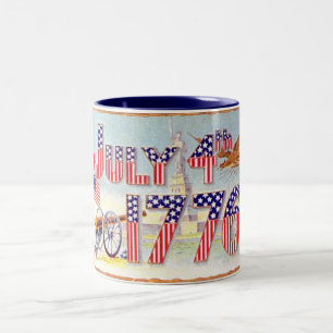 Tasse 2 Couleurs Vintage le 4 juillet