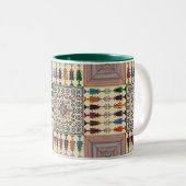 Tasse 2 Couleurs Vintage Maroc Motif (Devant droit)