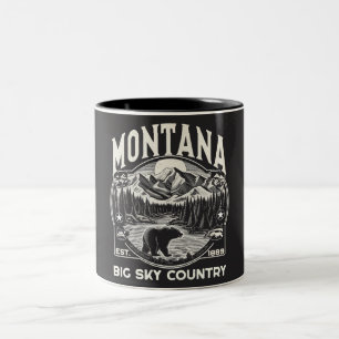 Tasse 2 Couleurs Vintage Montana Big Sky Country