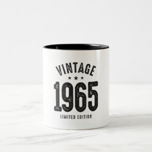 Tasse 2 Couleurs Vintage Né en 1965 - 57e anniversaire Retro Classi