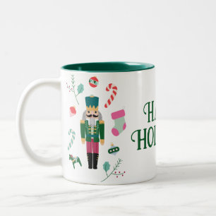 Tasse 2 Couleurs Vintage Nutcracker Noël Joyeux jours fériés