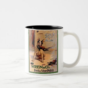 Tasse 2 Couleurs Vintage Wren & Co. Boot & Shoe Polonais Ad Dog ave