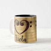 Tasse 2 Couleurs Viola Coeur Cuivre double basse (Devant gauche)