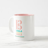 Tasse 2 Couleurs Viola Pink Alto Clef (Devant gauche)