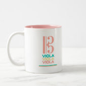 Tasse 2 Couleurs Viola Pink Alto Clef (Gauche)