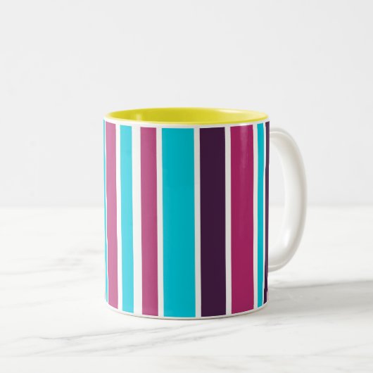 Tasse 2 Couleurs Violet Rose Et Violet Gratté (Devant droit)