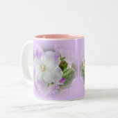 Tasse 2 Couleurs Violettes africaines violettes et blanches (Devant gauche)