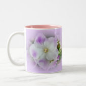 Tasse 2 Couleurs Violettes africaines violettes et blanches (Gauche)