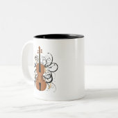 Tasse 2 Couleurs Violon avec perruques (Devant gauche)