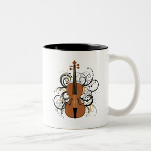 Tasse 2 Couleurs Violon avec perruques