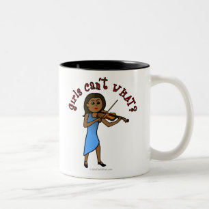Tasse 2 Couleurs Violon de la petite fille noire