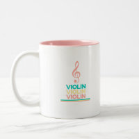 Violon Pink Treble Clef