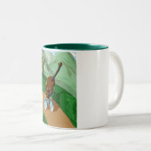Tasse 2 Couleurs Violoncelle heureux (Devant droit)
