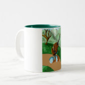 Tasse 2 Couleurs Violoncelle heureux (Devant gauche)