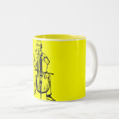 Tasse 2 Couleurs Violoncelle plays ruisseau (Devant droit)