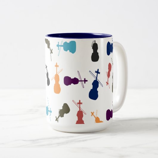 Tasse 2 Couleurs Violoncelles (Devant droit)