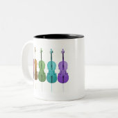 Tasse 2 Couleurs Violoncelles et couleur (Devant gauche)